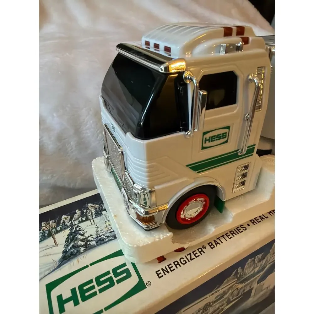 2006 Hess Toy Truck & Helicopter Gasoline Transport w/ Box Instructions